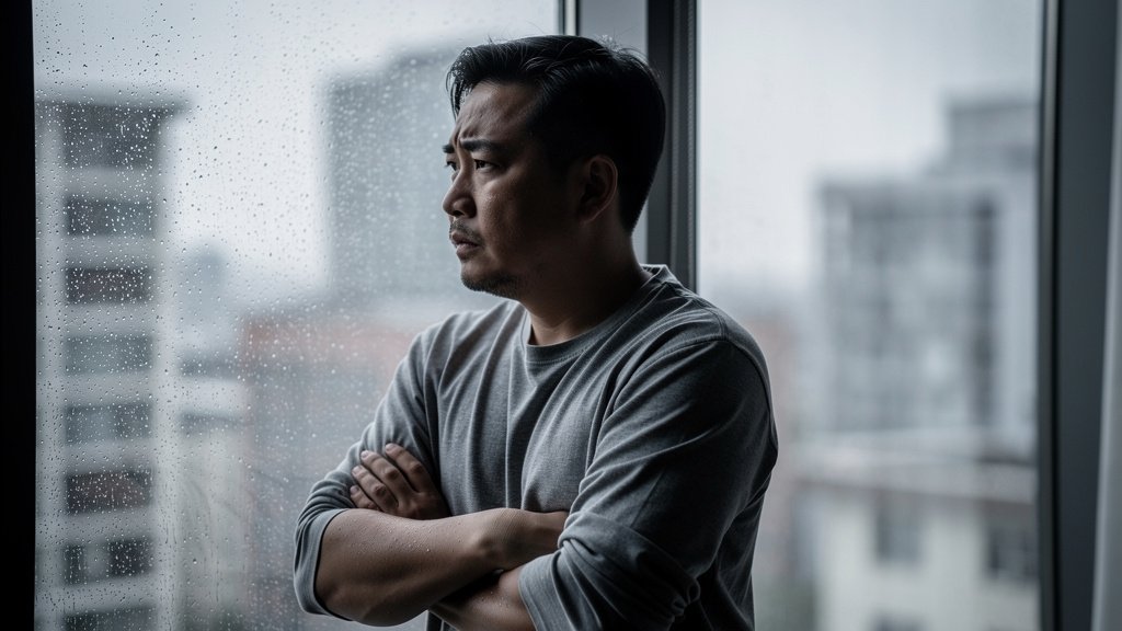 Signs of low self-esteem in men can include self-doubt, avoidance, and persistent self-criticism.