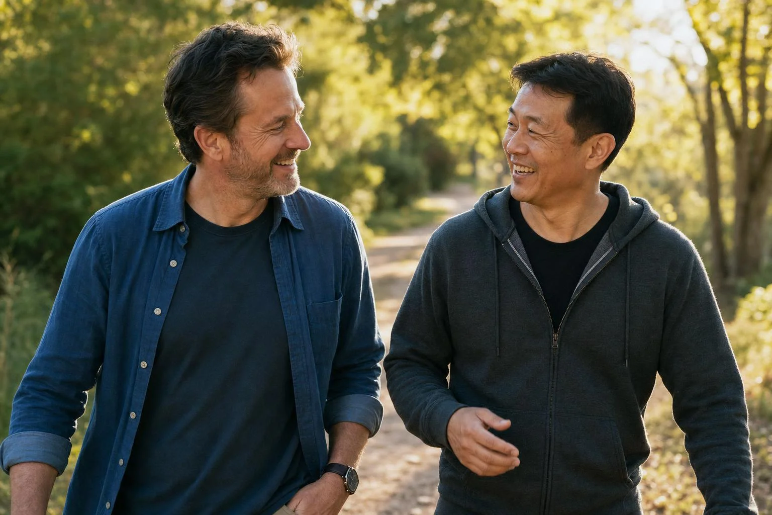 Strong male friendships can continue later in life through trust and mutual investment.